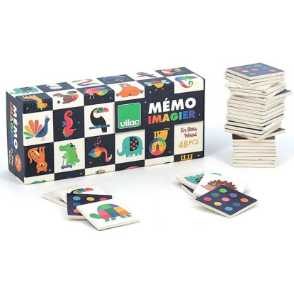 Memo animales de madera
