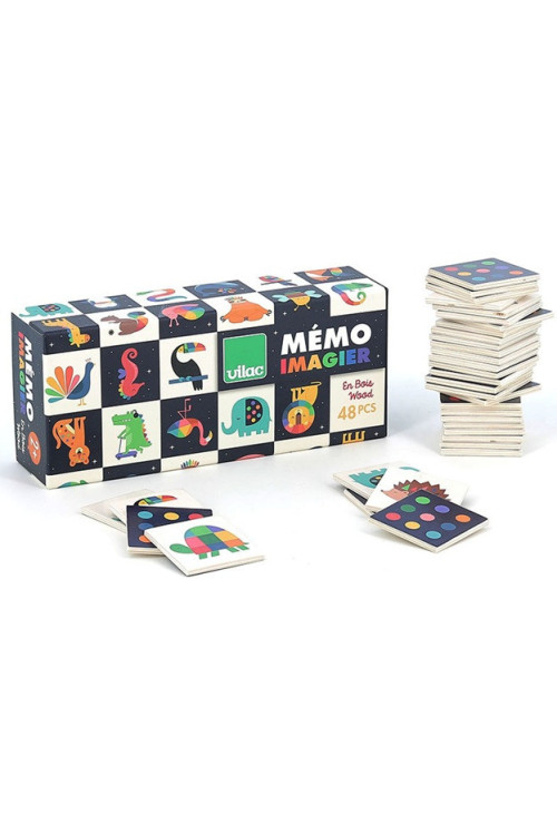 Memo animales de madera