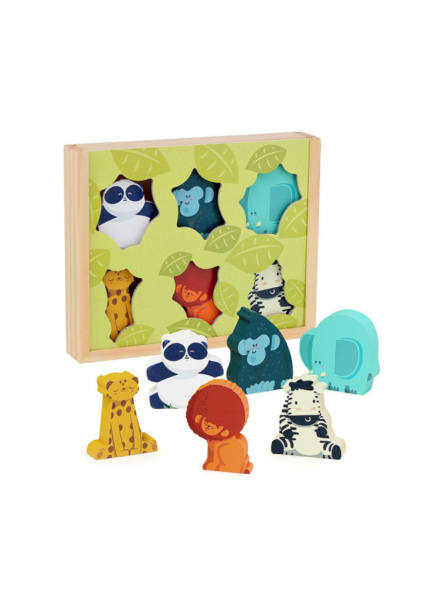 Figuras de madera La selva
