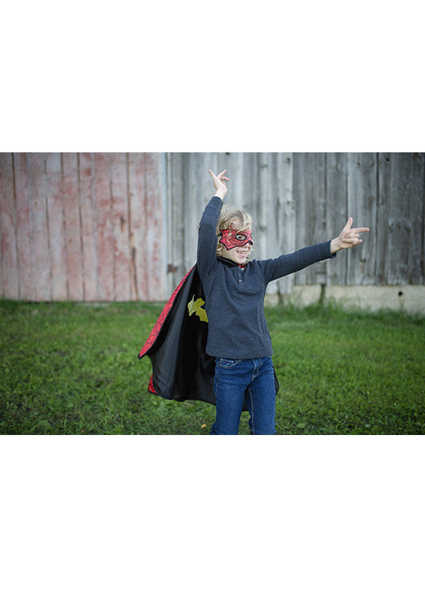 Capa reversible Spiderman/Batman