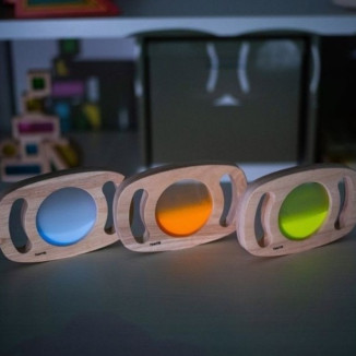 Panel Luminiscente con agarre de madera