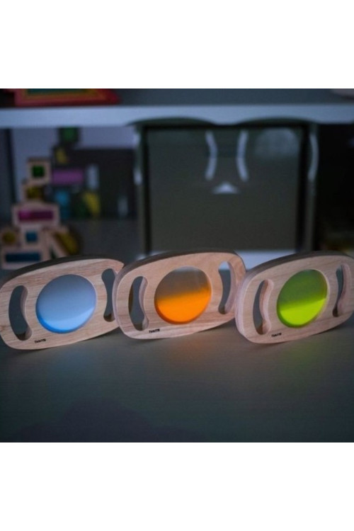 Panel Luminiscente con agarre de madera