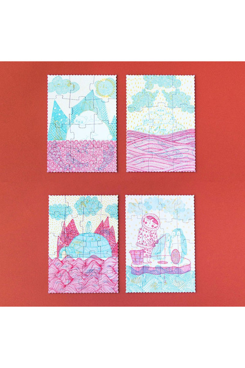 Dans l'Igloo - Puzzle con lente roja y azul