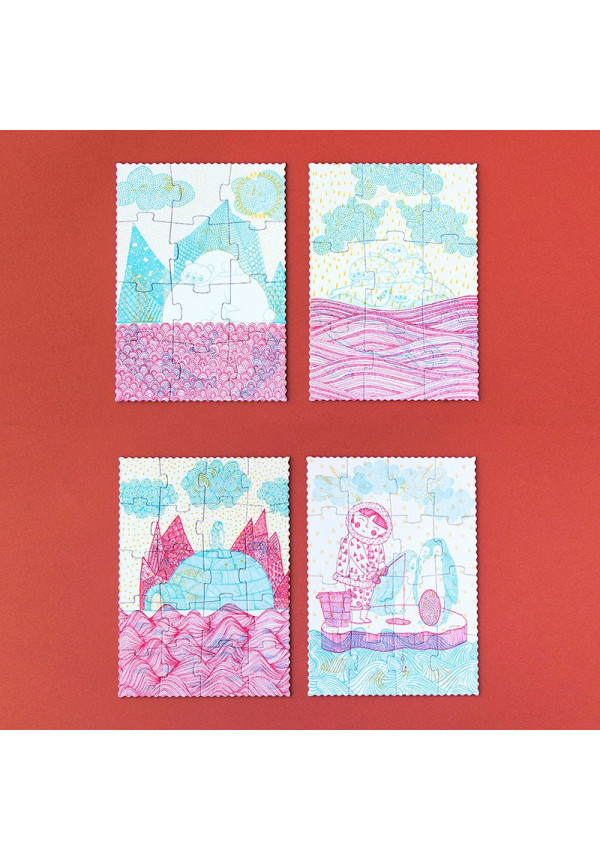 Dans l'Igloo - Puzzle con lente roja y azul