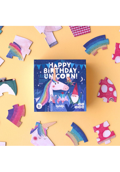 Happy Birthday Unicorn - Puzzle Progresivo
