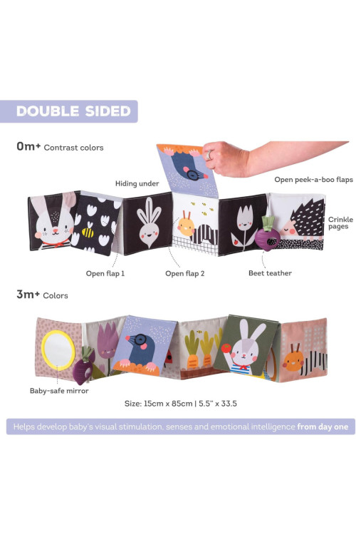 Libro Sensorial 3 en 1 de tela 