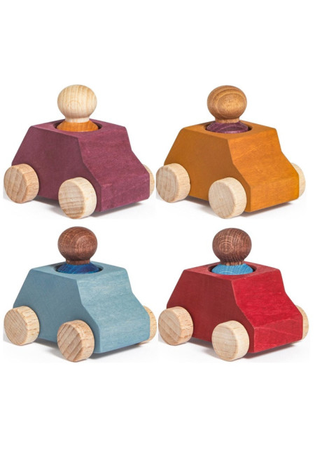 Cochecito de madera con constructor Cochecito de madera con constructor
