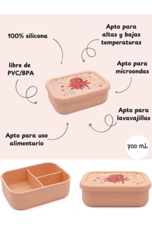 Fiambrera Silicona Pulpo Sassi