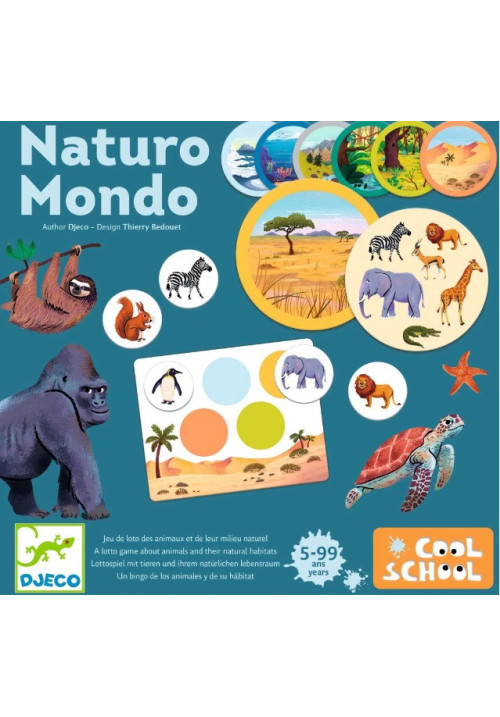 Naturo Mondo - Juego Bingo animales y hábitats