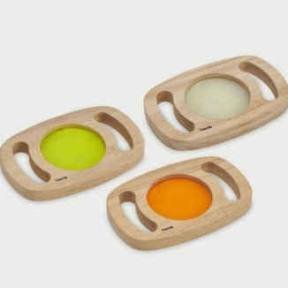 Panel Luminiscente con agarre de madera