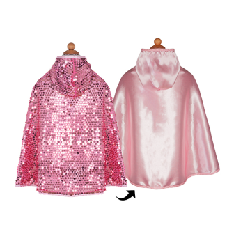 Capa reversible lentejuelas - rosa brillante