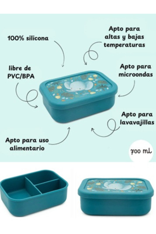 Fiambrera Silicona Elefante Sassi