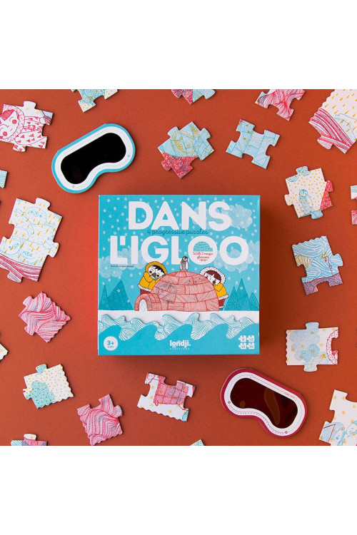 Dans l'Igloo - Puzzle con lente roja y azul