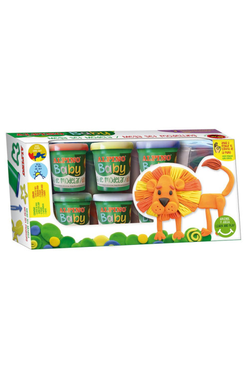Set Plastilina 6 colores con moldes y herramientas
