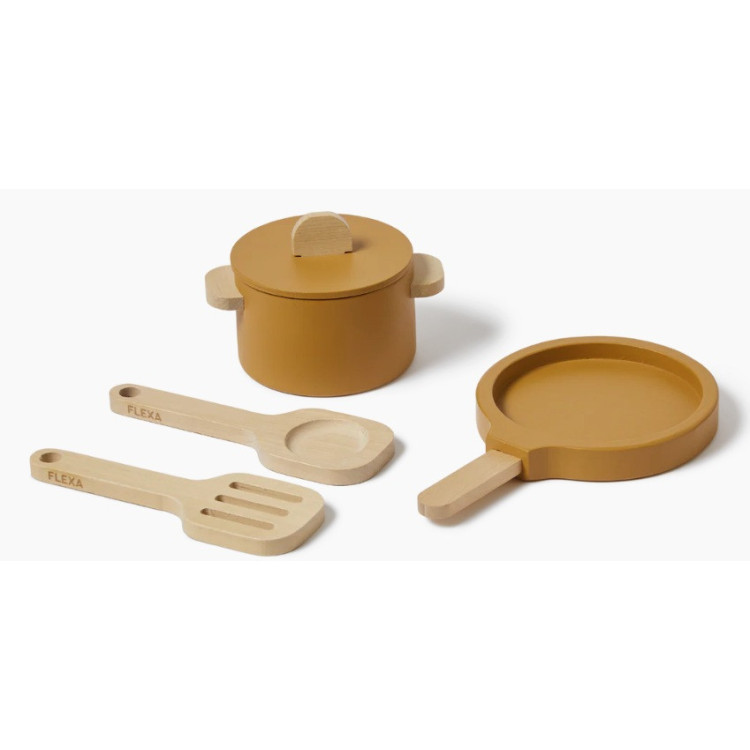 Olla y sartenes madera