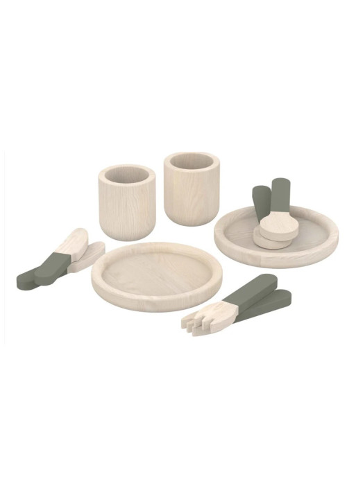 Set vajilla madera