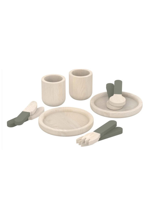 Set vajilla madera