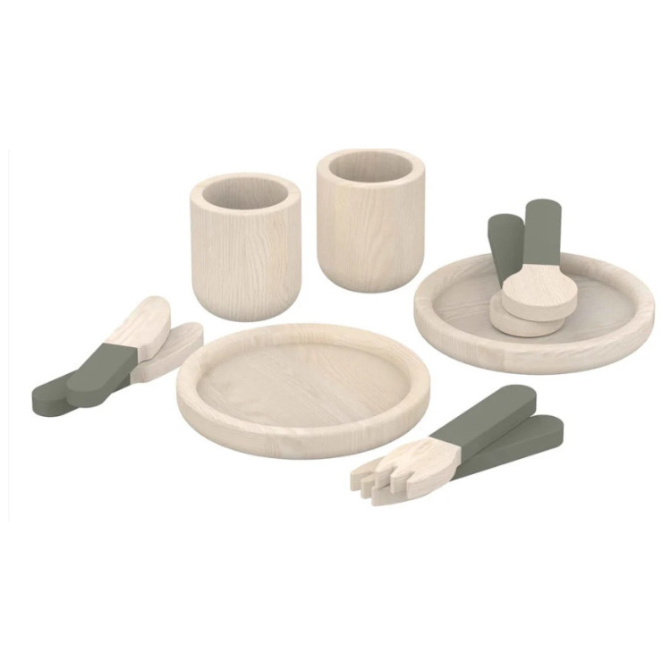 Set vajilla madera