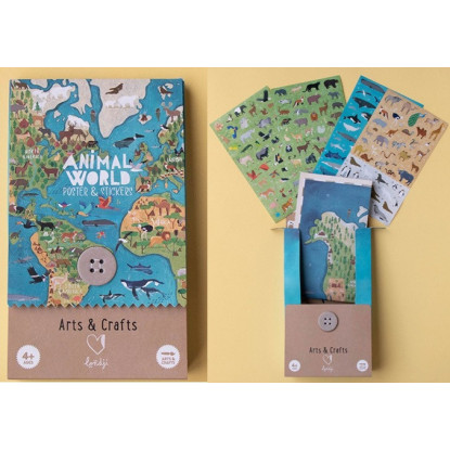 Animal World Poster y Stickers