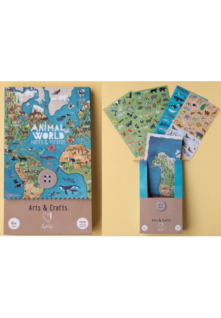 Animal World Poster y Stickers