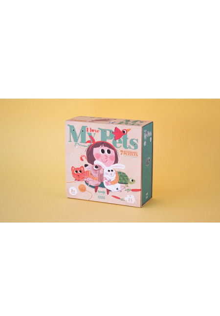 I love my pets - 7 puzles reversibles