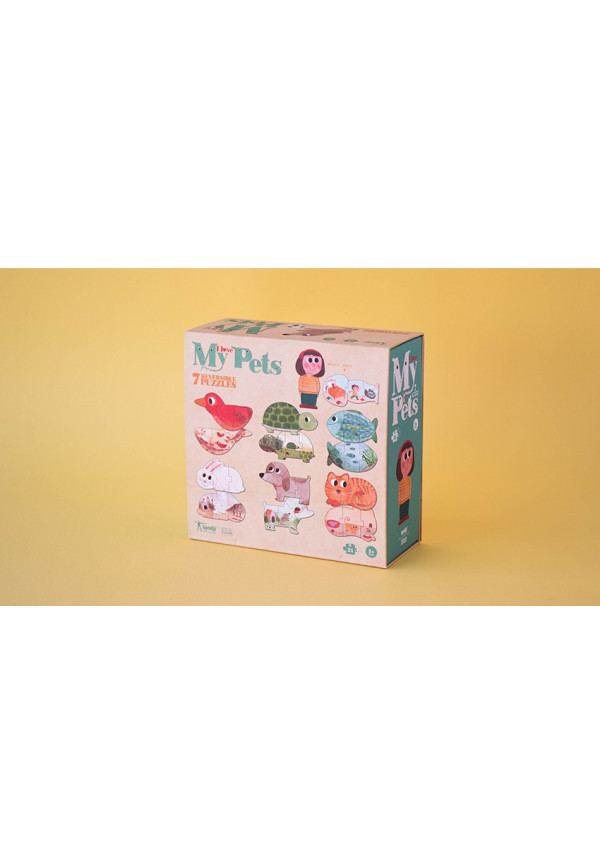 I love my pets - 7 puzles reversibles