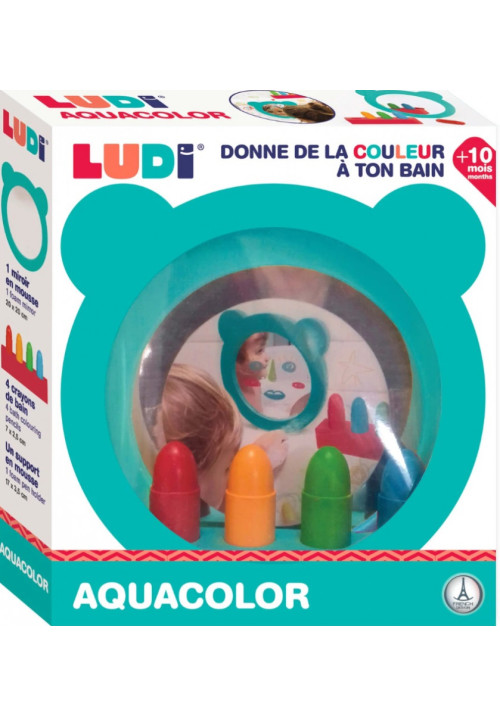 Aquacolor- Espejo y crayones para el baño