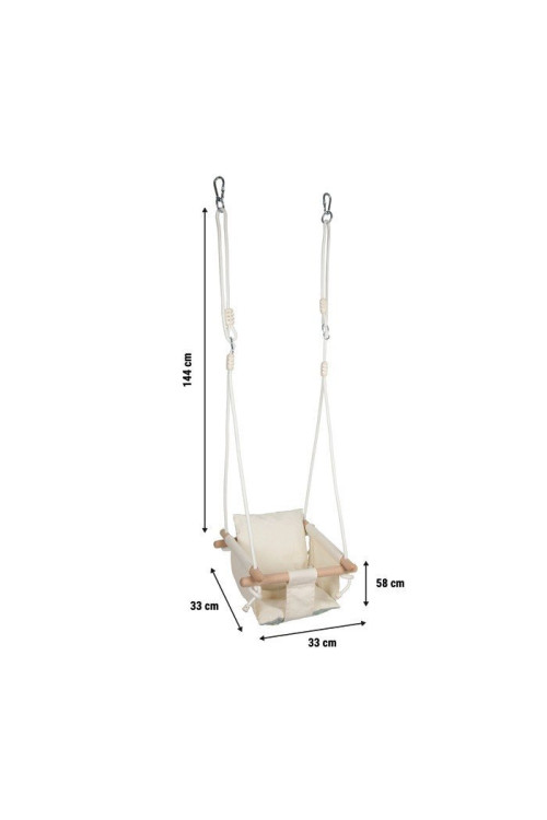 Columpio Beige Madera y Tela