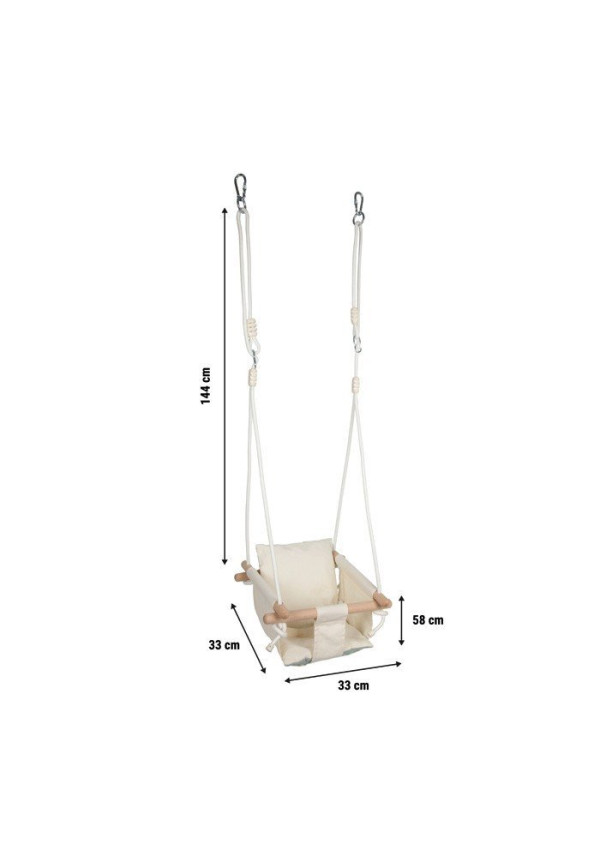 Columpio Beige Madera y Tela