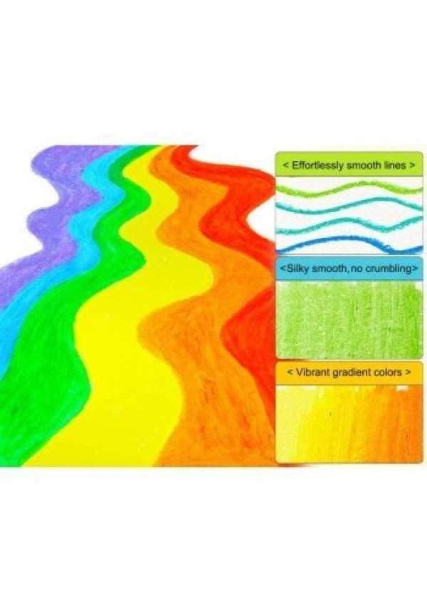 Silky Washable Crayon-Twistable 12 colores