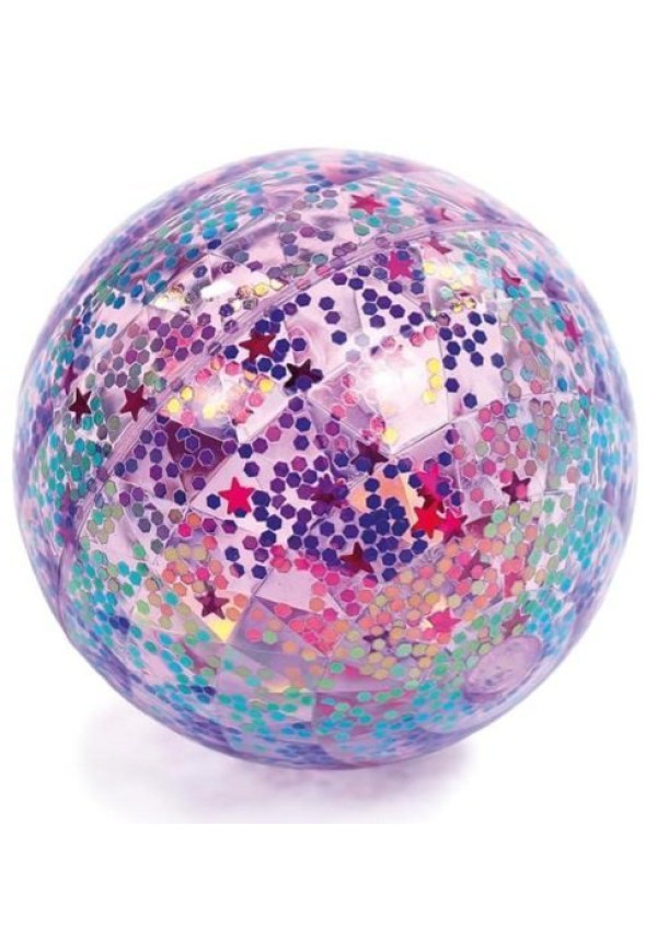 Pelota Sensorial Brillante Traslúcida y con Lentejuelas