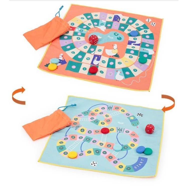 Juego 2 en 1 de viaje - La Oca + Serpientes y escaleras