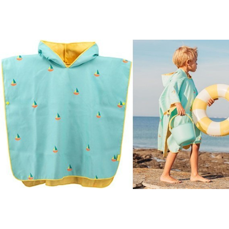 Poncho Microfibra Banana Blue - Antiarena