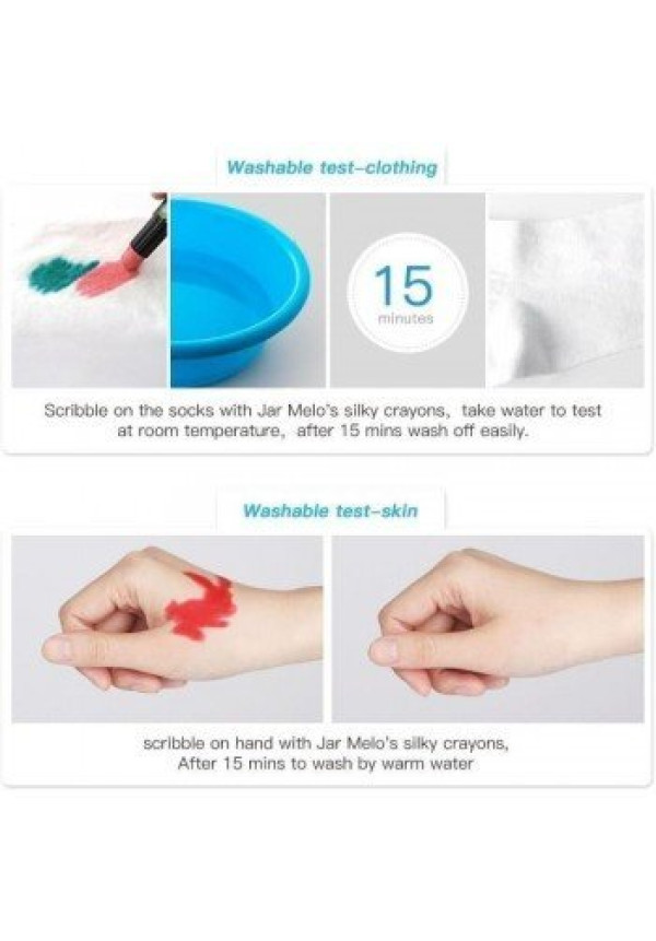 Silky Washable Crayon-Twistable 6 colores