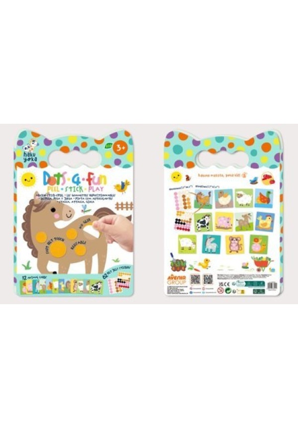 Dots 4 Fun Animales Campo - Pegar, despegar y jugar - Avenir