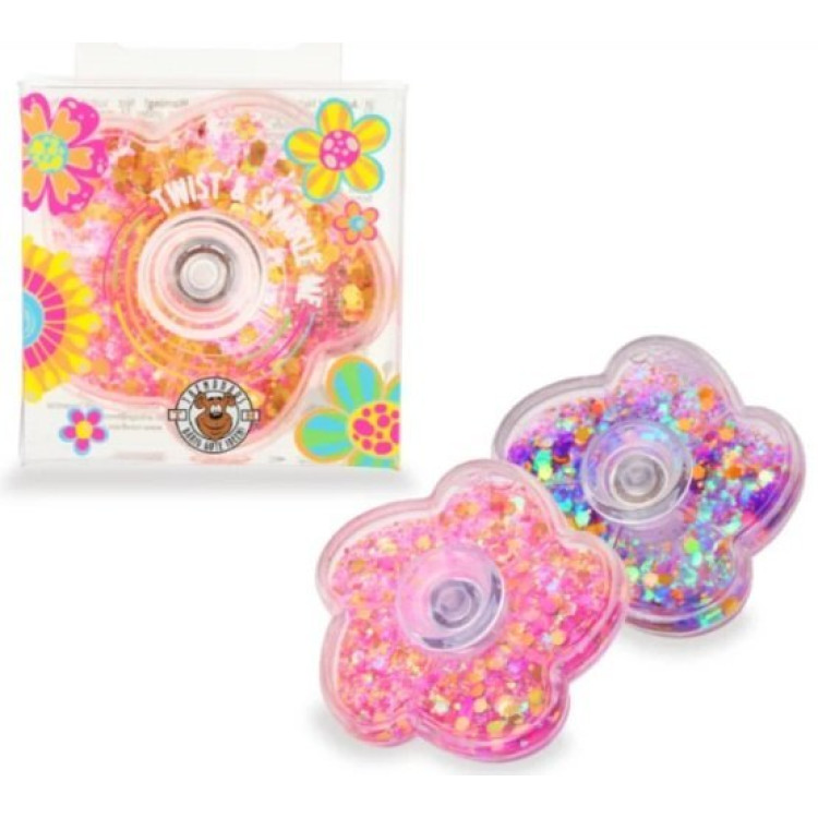 Spinner flor con purpurina