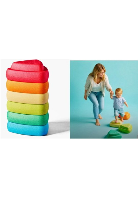 Piedras apilables Blocky Balance - 50 cm - Multicolor