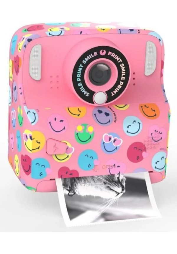 Cámara Digital Instantánea PIXIPRINT - Smiley Rosa MOB