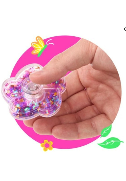 Spinner flor con purpurina