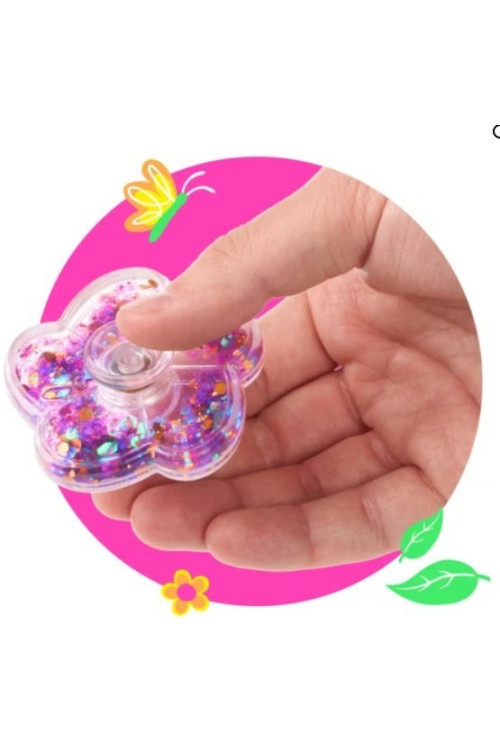 Spinner flor con purpurina