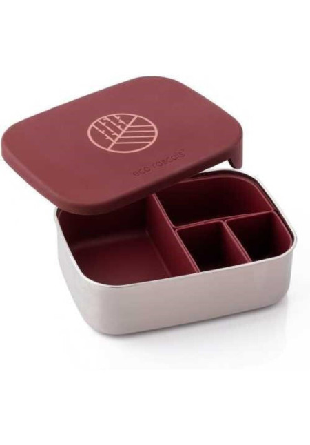 Caja Lunch Acero Inox Granate