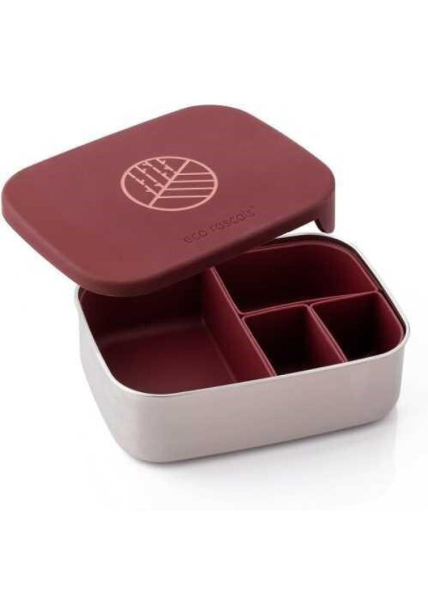 Caja Lunch Acero Inox Granate