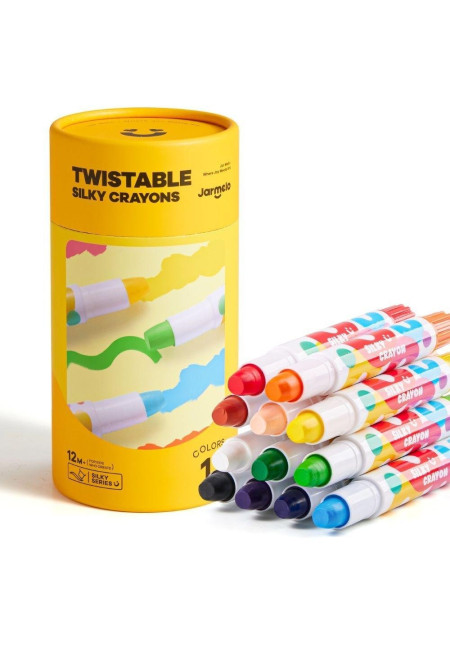 Silky Washable Crayon-Twistable 12 colores