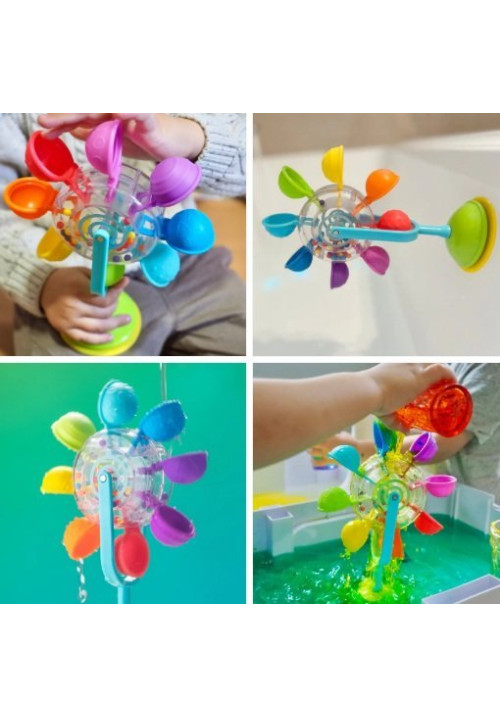 Cascada Arcoiris Giratoria