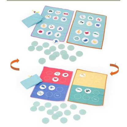 Juego 2 en 1 de viaje - Bingo + Memory