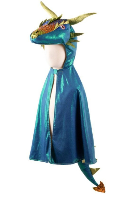 Capa Emerald the Metallic Dragon 5/6 años - Great Pretenders