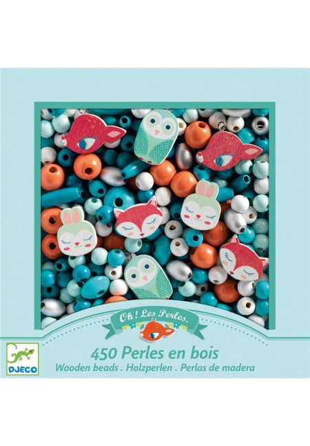 Perlas de madera pequeños animales - Djeco