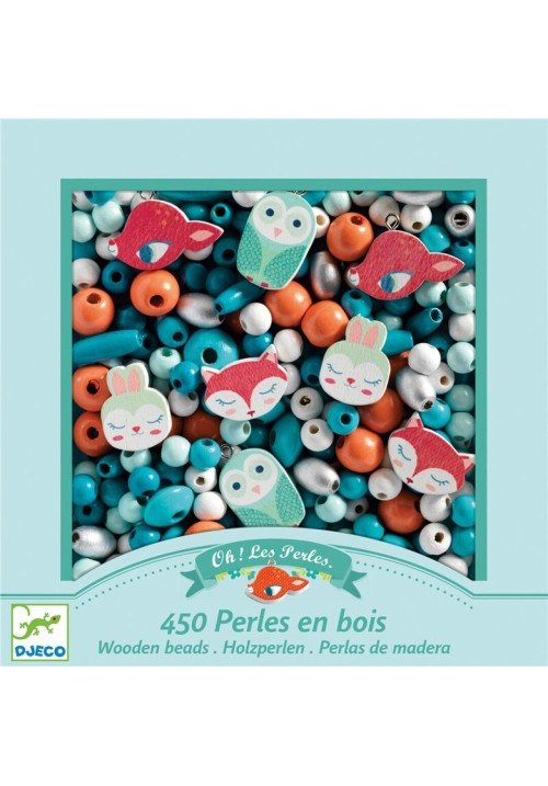 Perlas de madera pequeños animales - Djeco