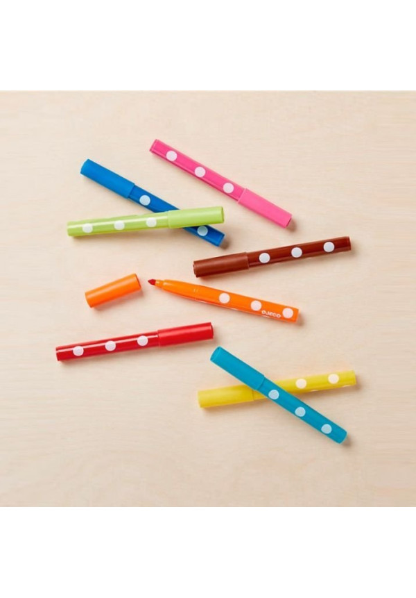 Rotuladores 8 colores / Super lavables - Djeco
