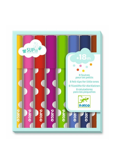 Rotuladores 8 colores / Super lavables - Djeco